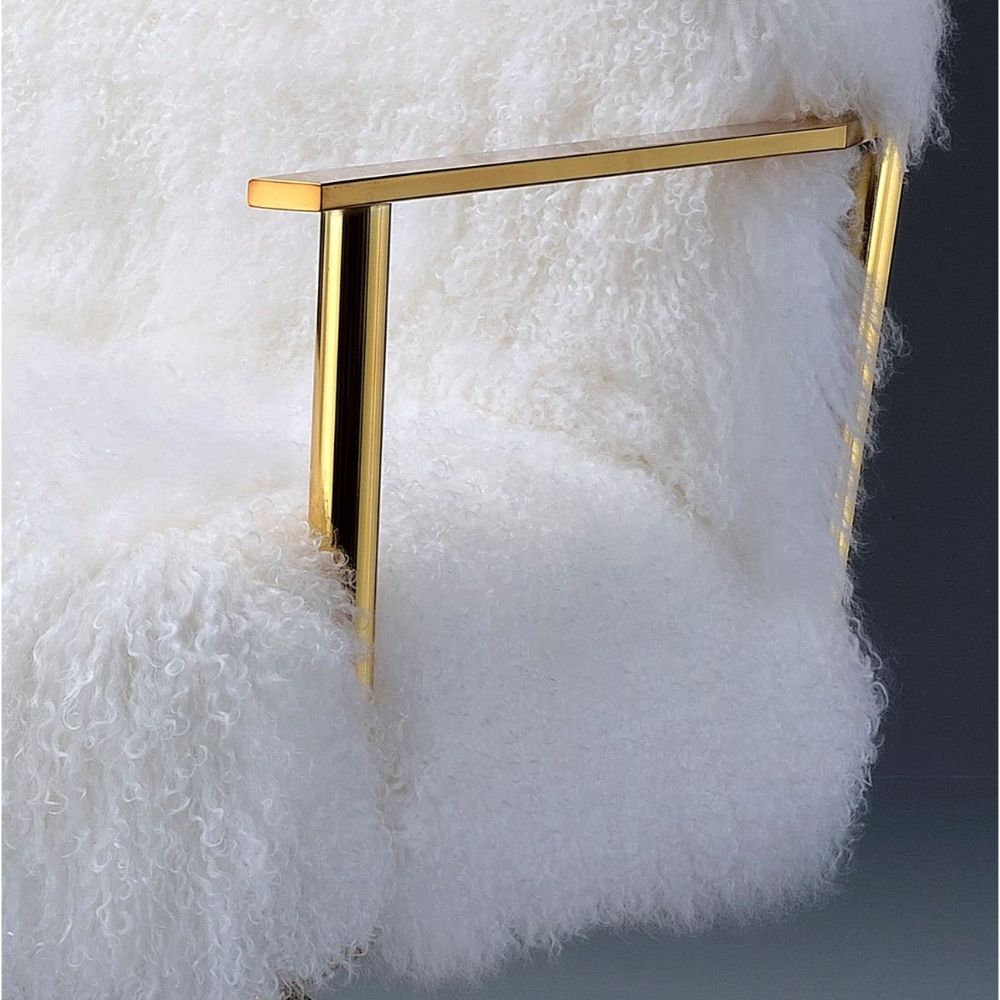 ACME™ Bagley Accent Chair - Wool/Gold Brass