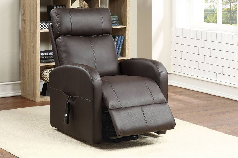 ACME Ricardo Recliner with Power Lift - Brown PU