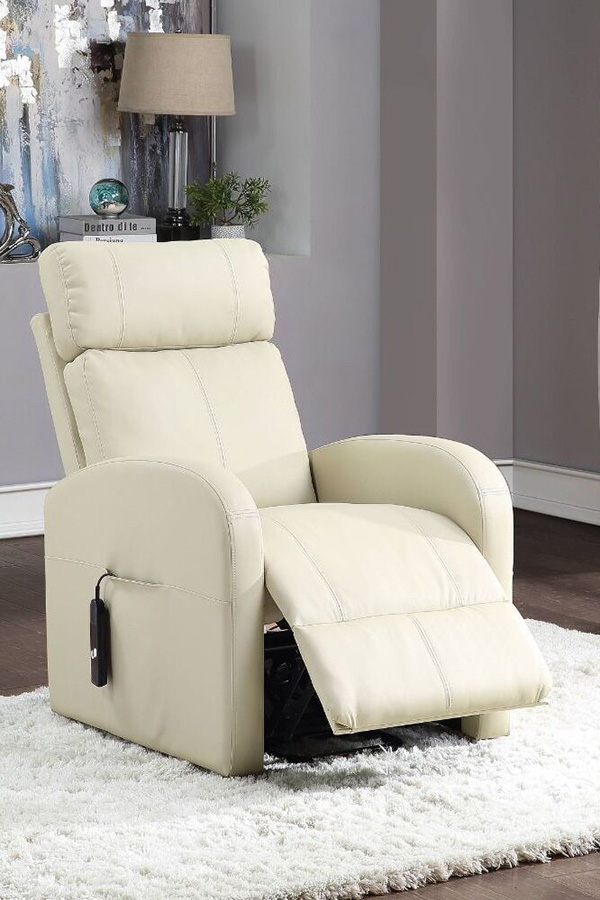 ACME Ricardo Recliner with Power Lift - Beige PU