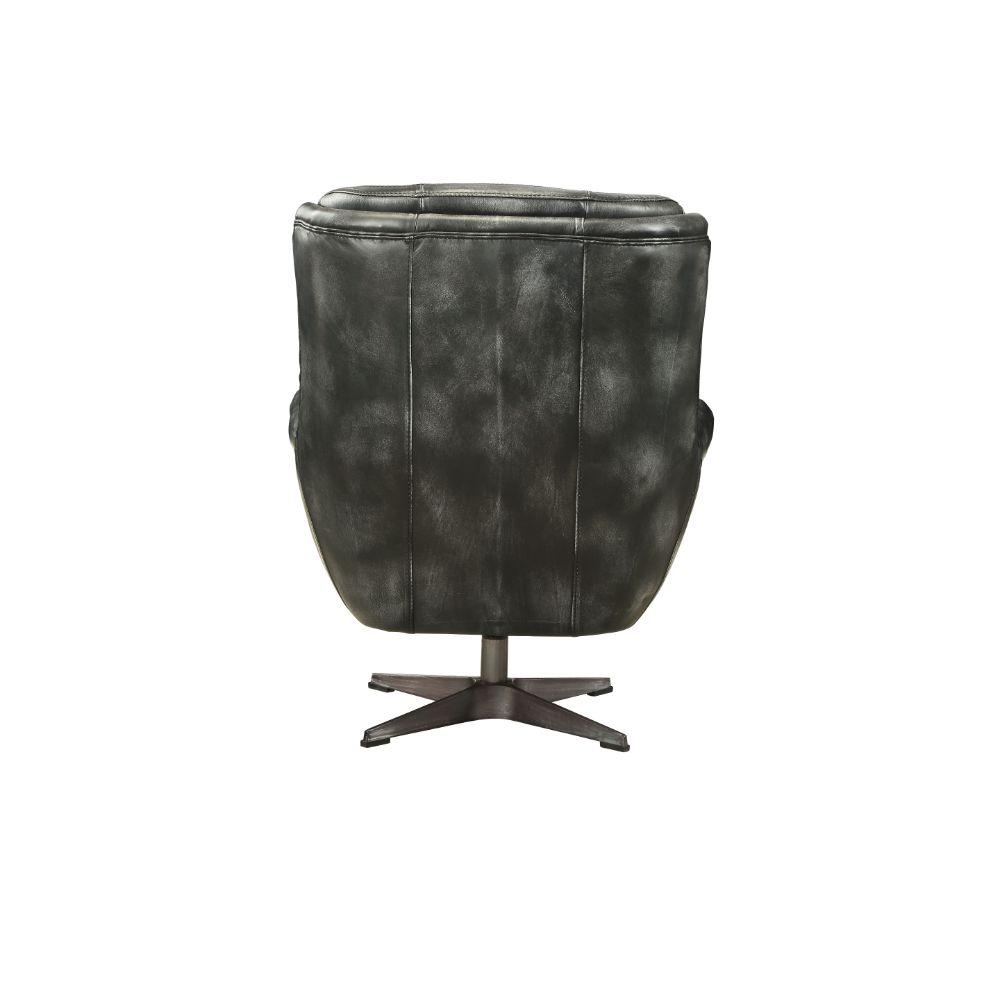 ACME™ Asotin Accent Chair with Swivel - Vintage Black