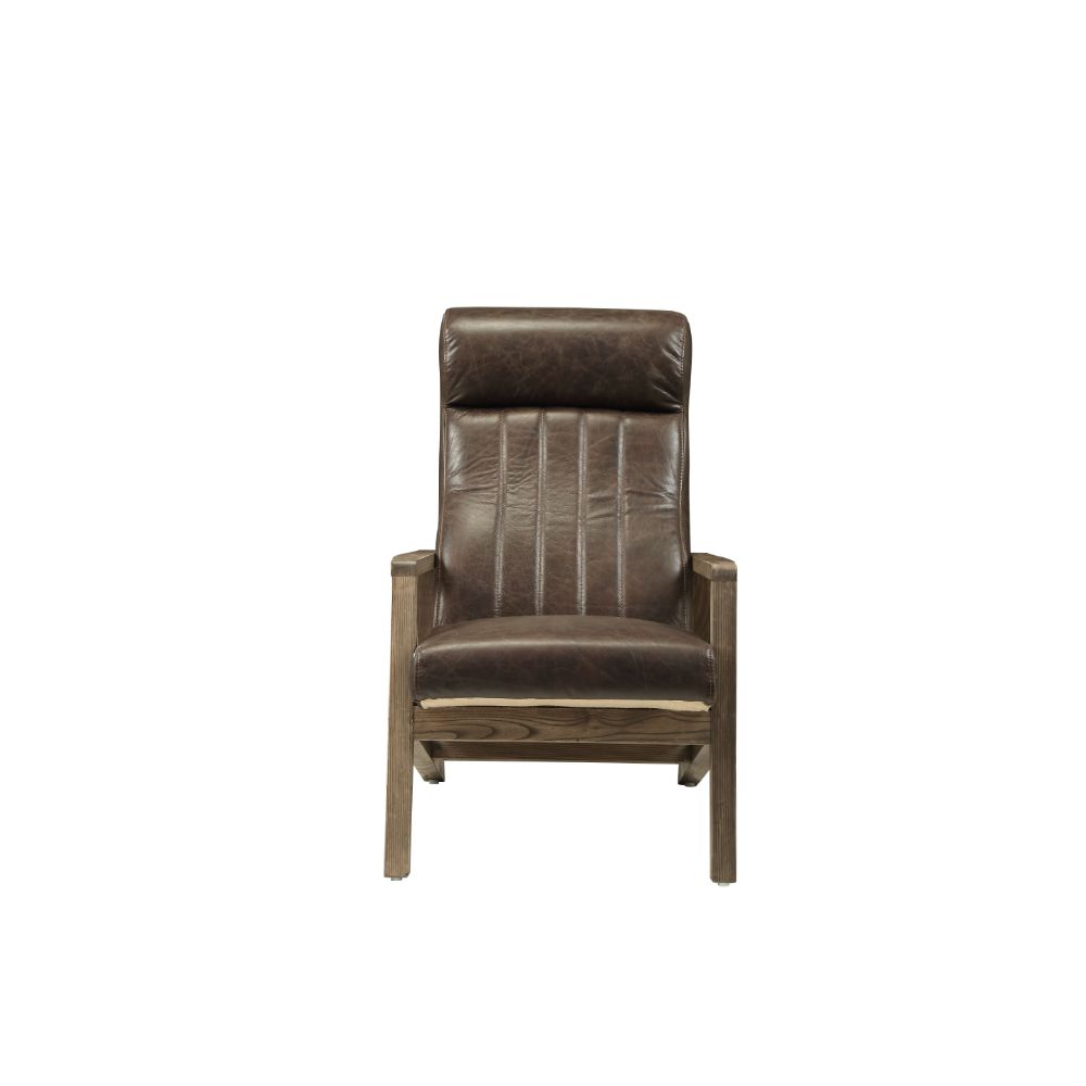 ACME - Emint Accent Chair in Distress Chocolate