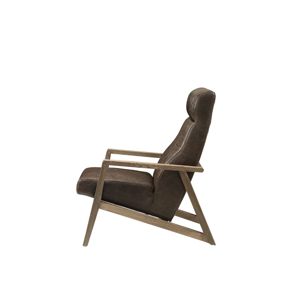 ACME - Emint Accent Chair in Distress Chocolate