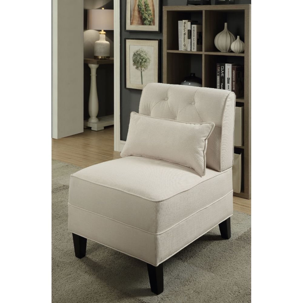 ACME™ Susanna Accent Chair - Cream Linen