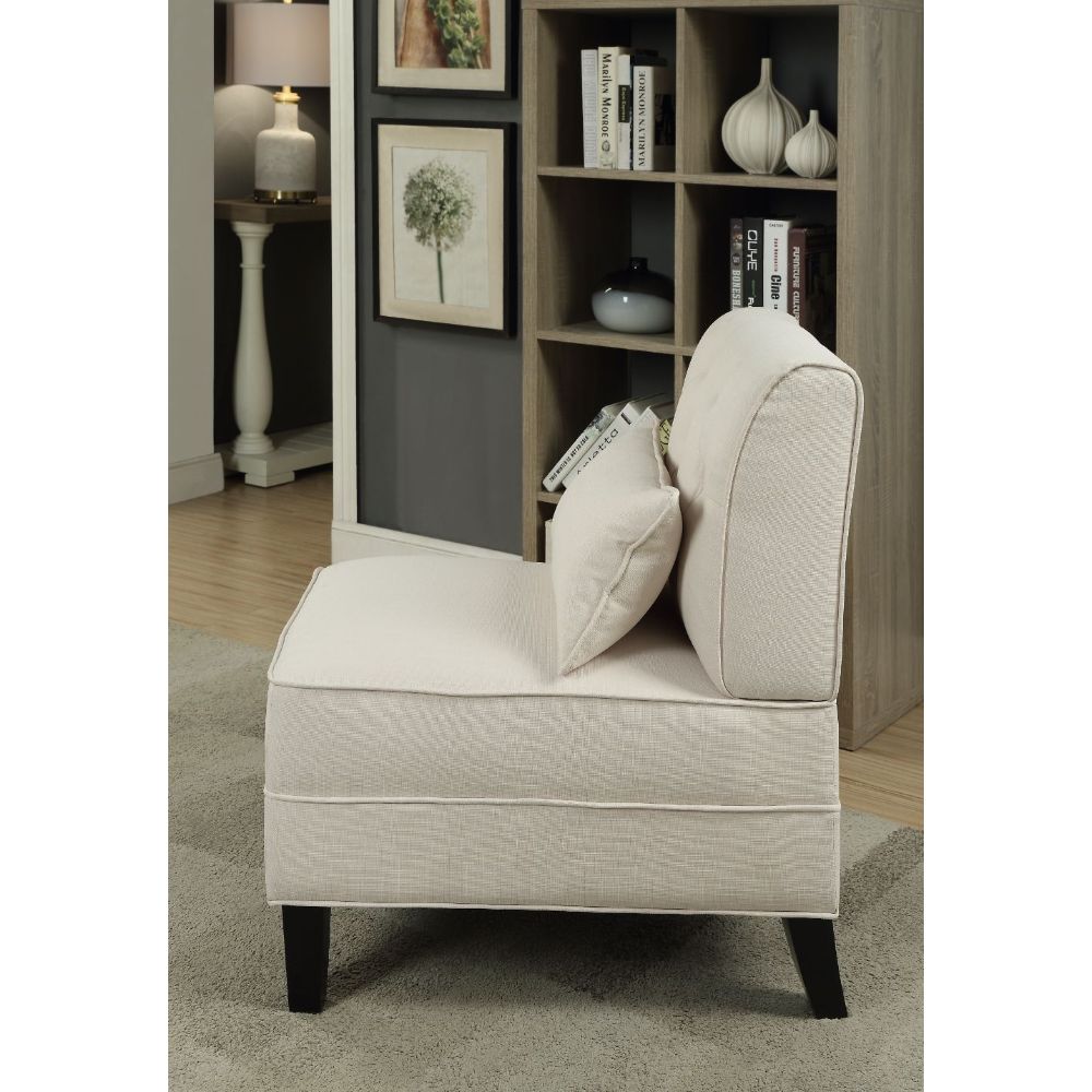 ACME™ Susanna Accent Chair - Cream Linen