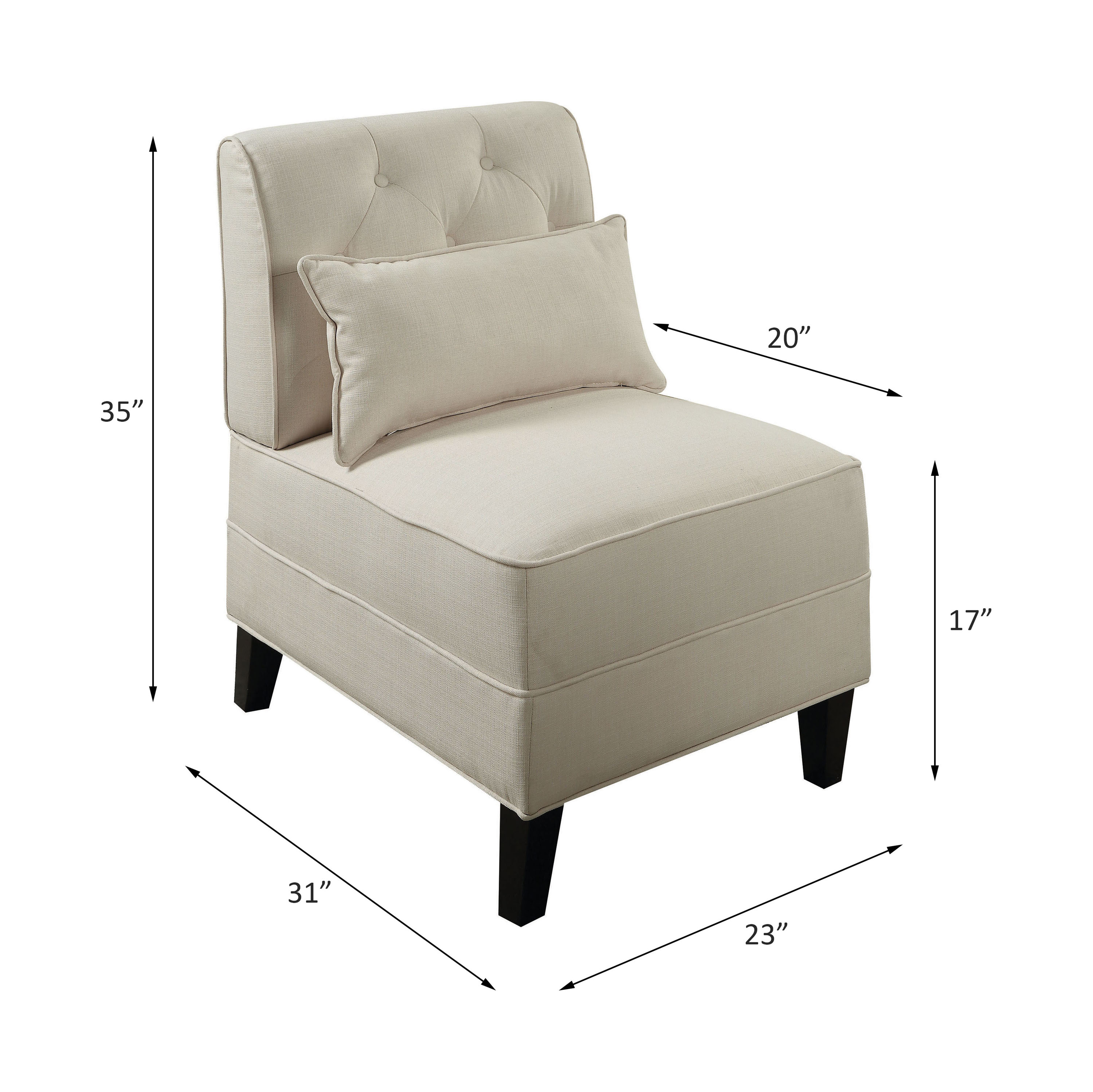 ACME™ Susanna Accent Chair - Cream Linen