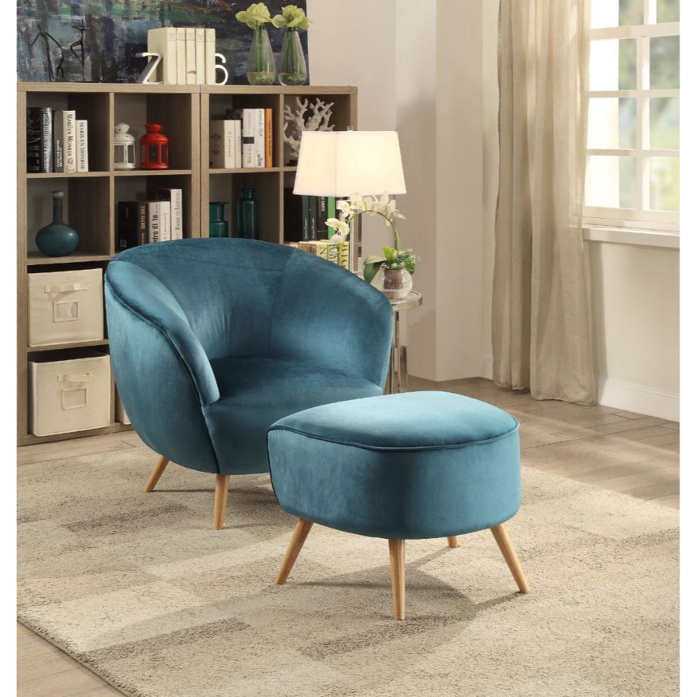 ACME Aisling Accent Chair - Teal Velvet