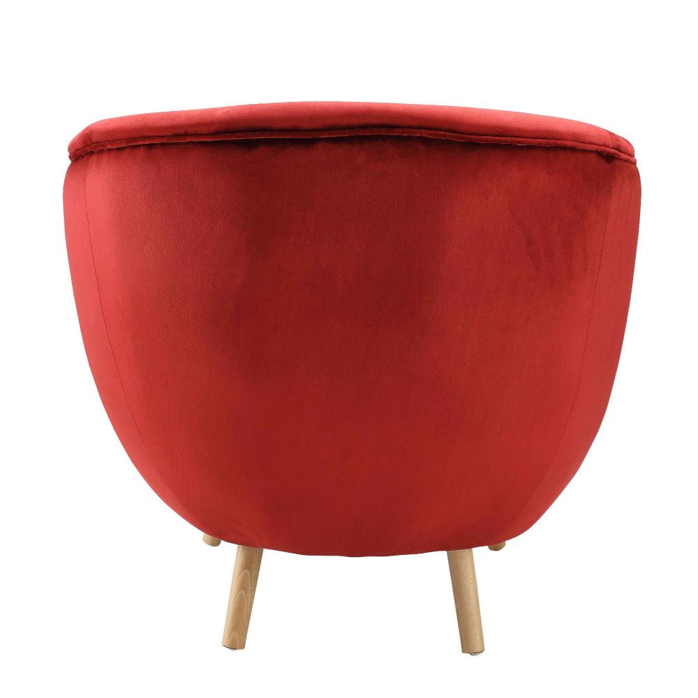 ACME™ Aisling Accent Chair - Red Velvet