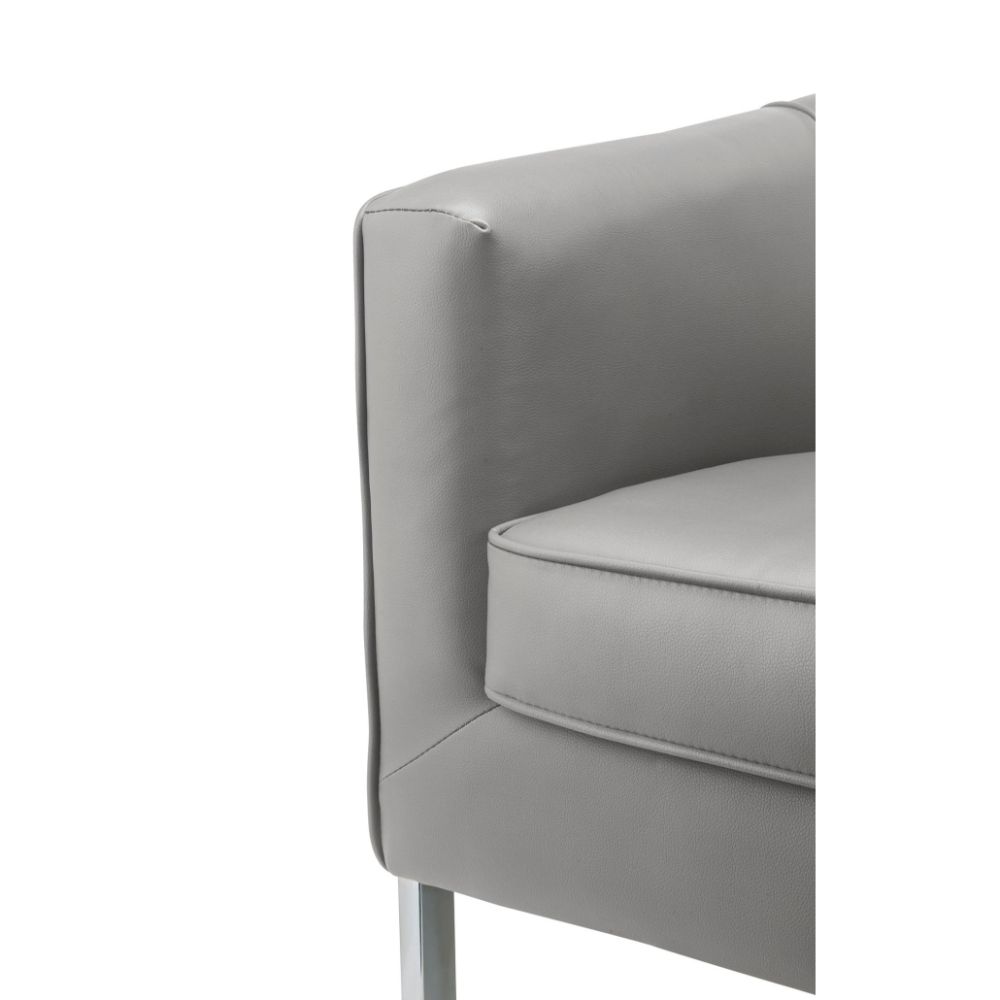 ACME™ Tiarnan Accent Chair - Vintage Gray/Chrome