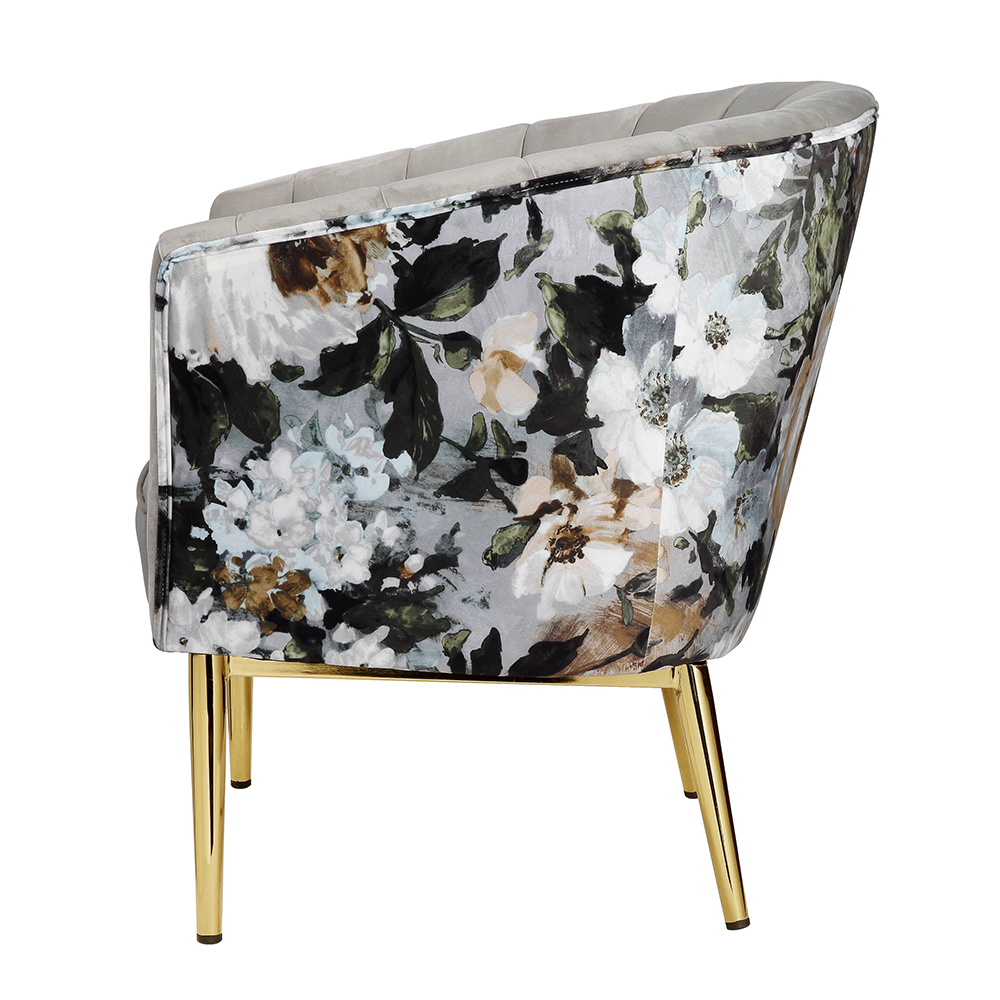 ACME Colla Accent Chair - Black Velvet and Gold