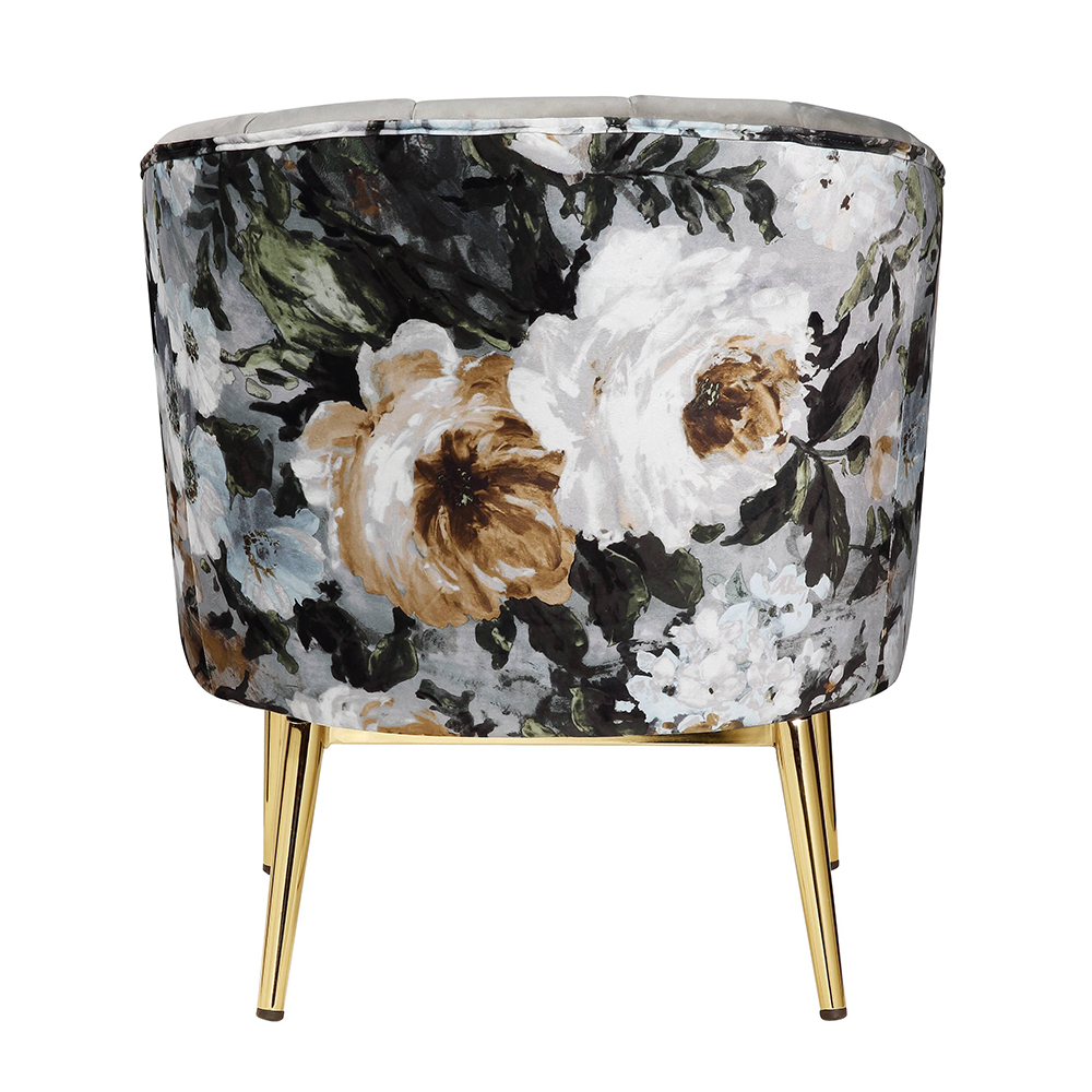 ACME Colla Accent Chair - Black Velvet and Gold