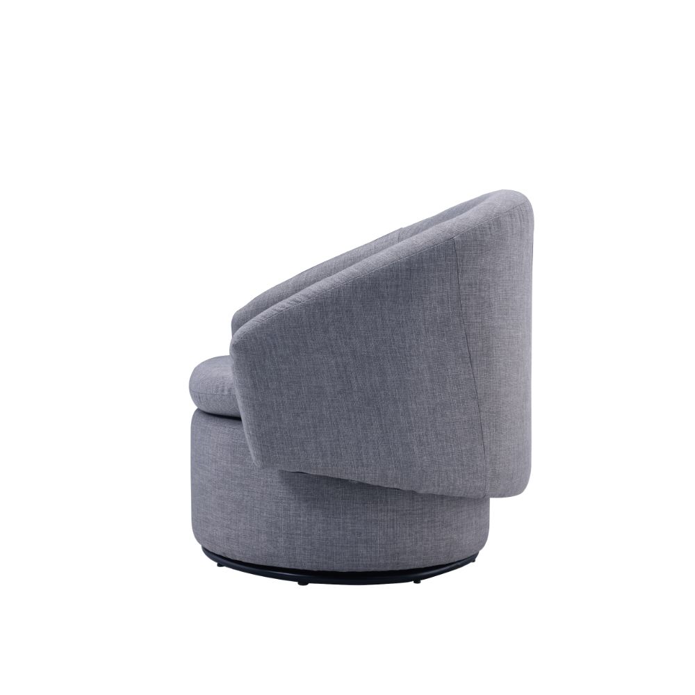 ACME™ Joyner Accent Chair - Pebble Gray Linen