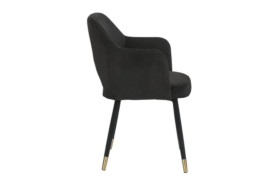 ACME Applewood Accent Chair - Black Velvet and Gold