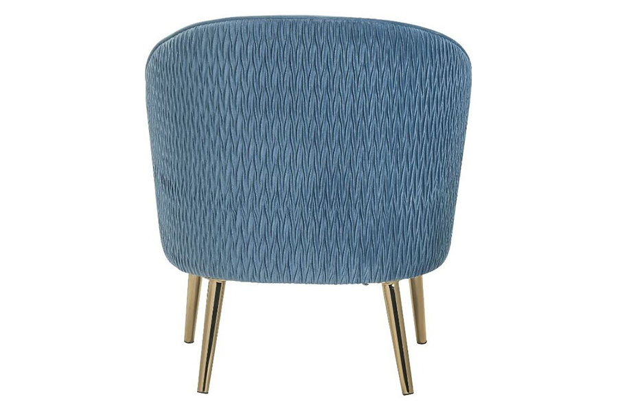 ACME Benny Accent Chair - Blue Velvet and Gold