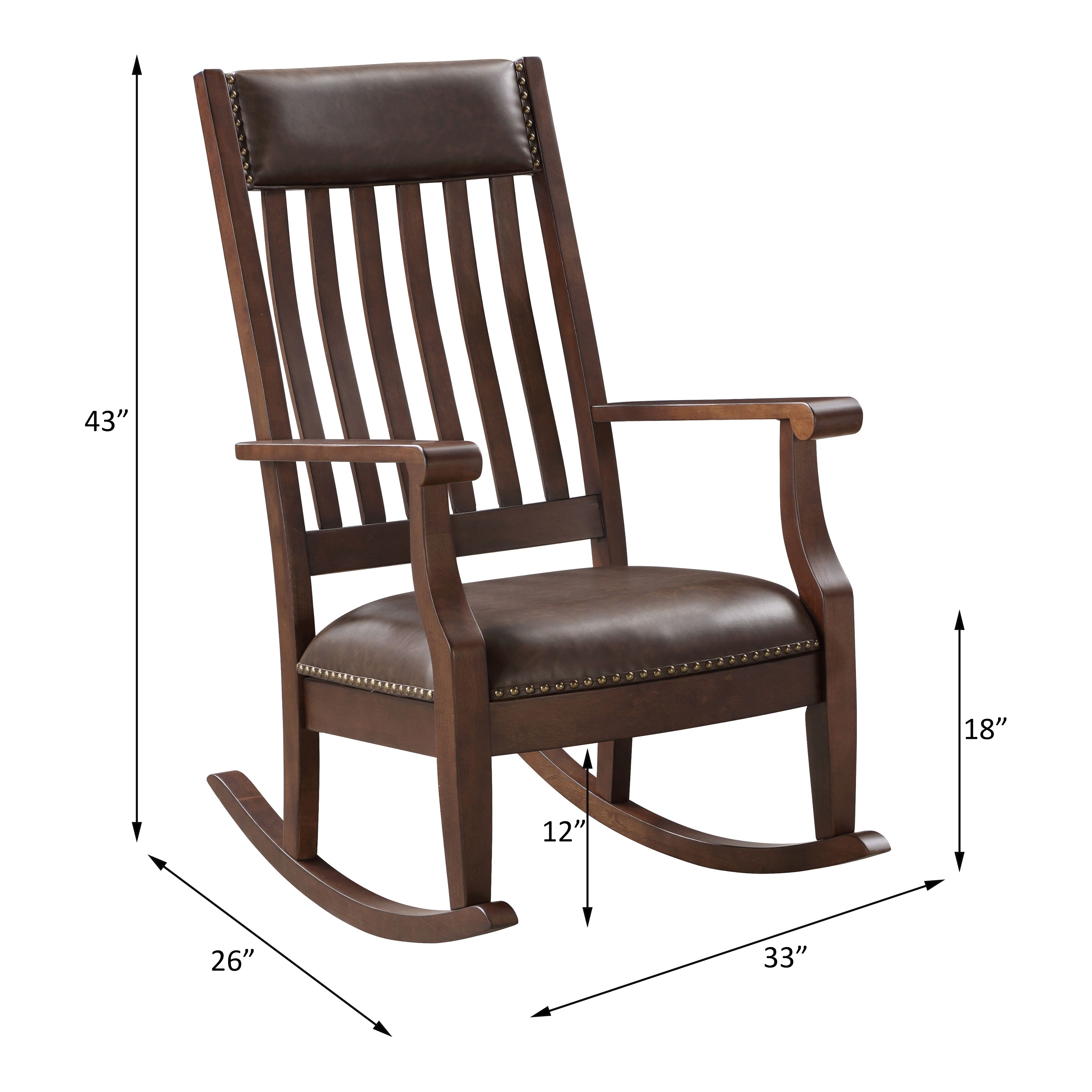 ACME Raina Rocking Chair - Walnut Finish