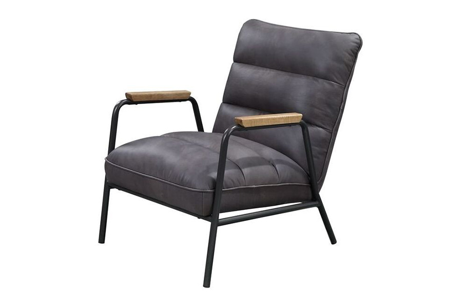 ACME™ Nignu Accent Chair - Gray/Matt Iron