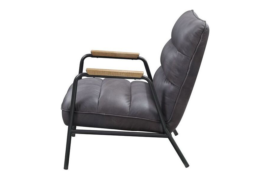 ACME™ Nignu Accent Chair - Gray/Matt Iron