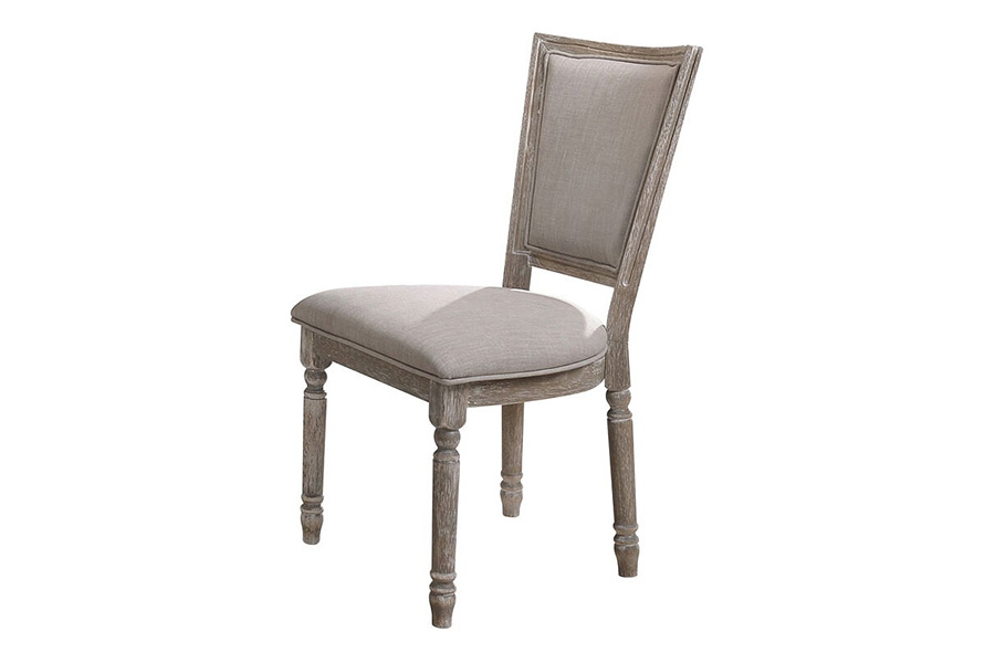 ACME - Gabrian Side Chair (Set-2) in Beige/Reclaimed Gray (60172)