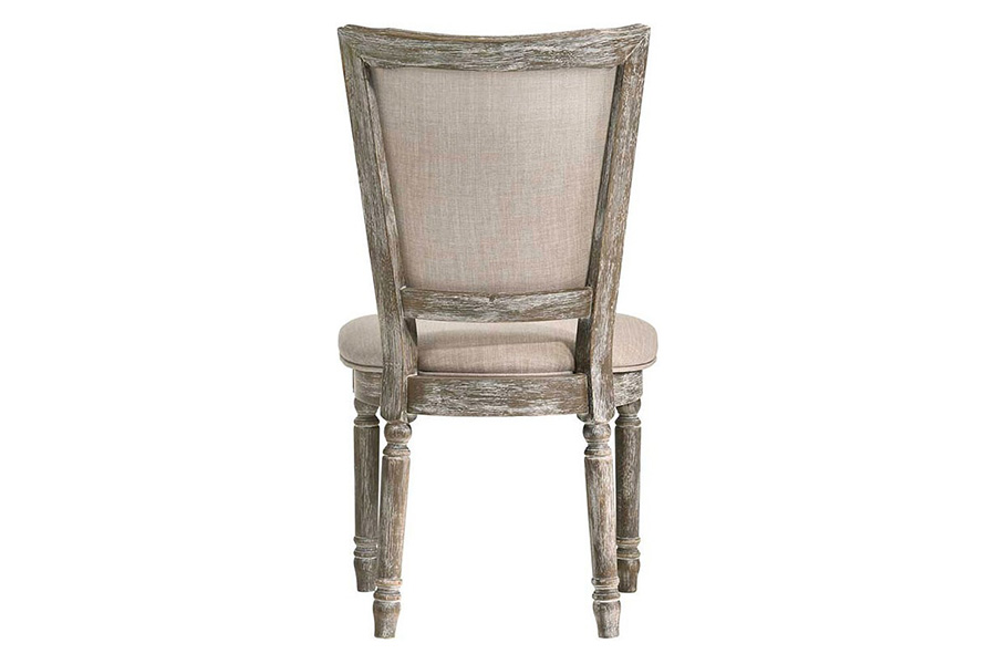 ACME - Gabrian Side Chair (Set-2) in Beige/Reclaimed Gray (60172)