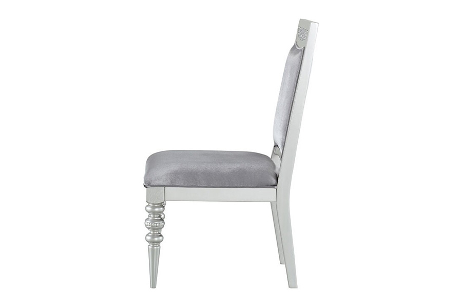 ACME - Maverick Side Chair (Set-2) in Platinum