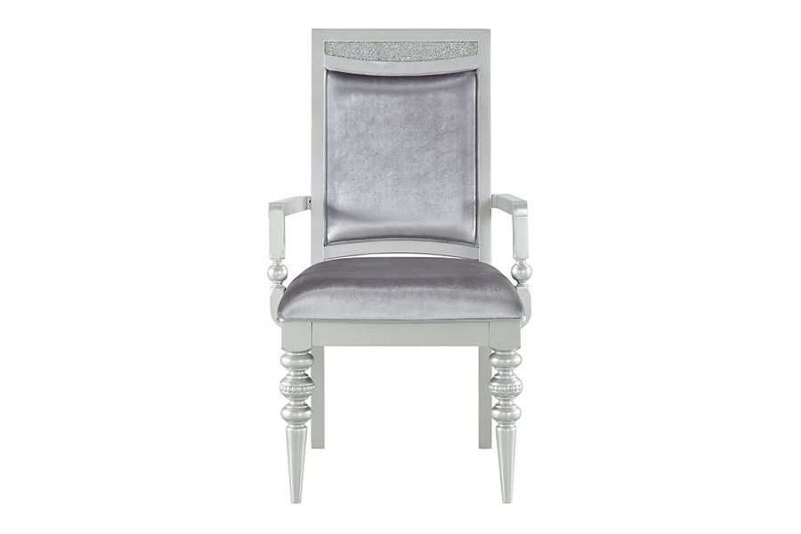 ACME - Maverick Arm Chair (Set-2) in Platinum