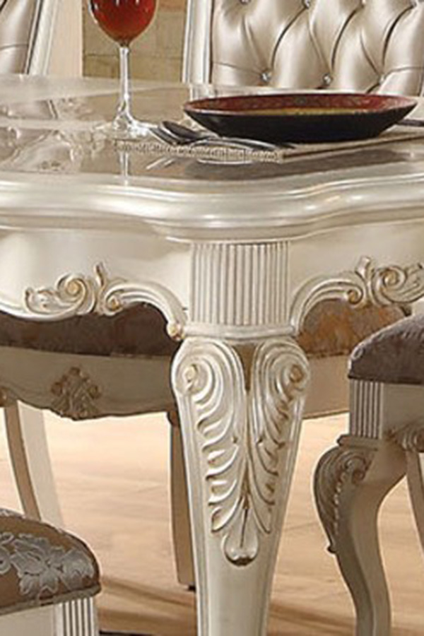 ACME Chantelle Leg Dining Table - Pearl White