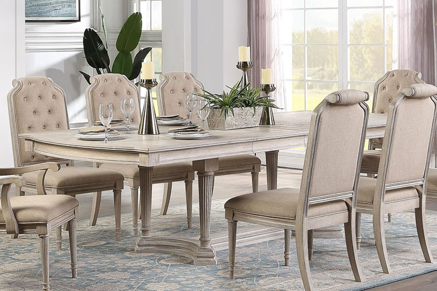 ACME - Wynsor Dining Table in Antique White (67530)