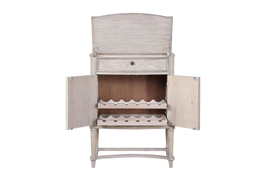 ACME - Wynsor Wine Cabinet in Antique White