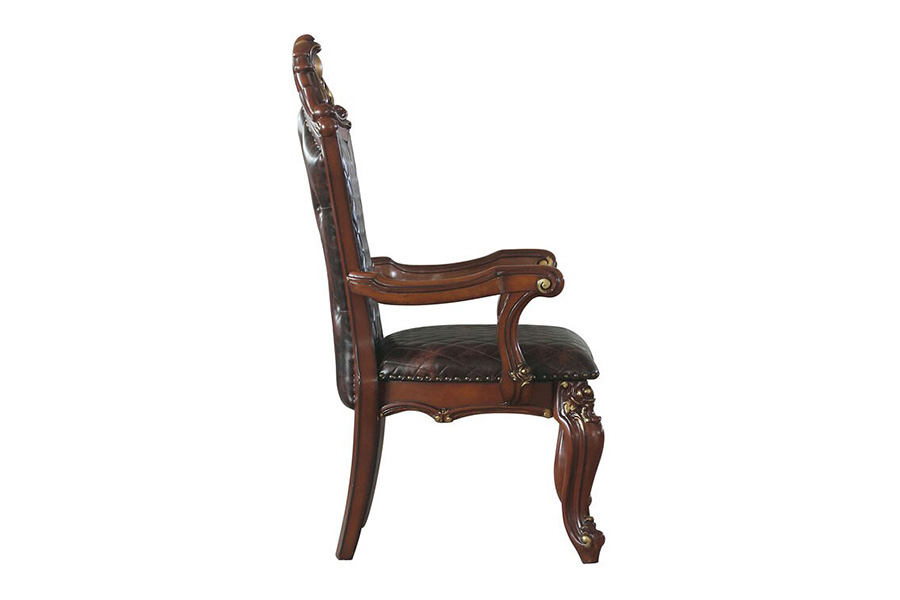 ACME Picardy Arm Chair Set of 2 - Cherry Oak