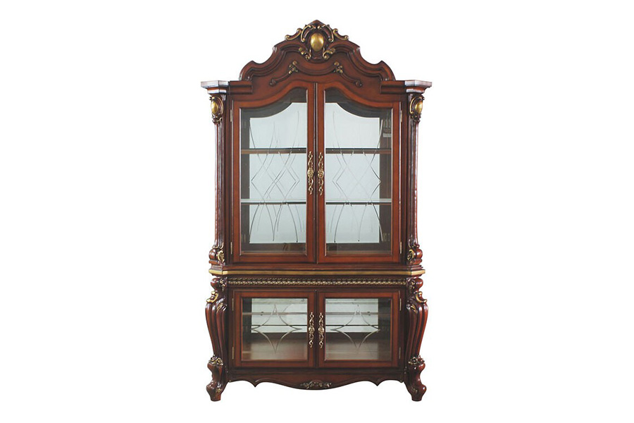 ACME Picardy Curio Cabinet - Cherry Oak