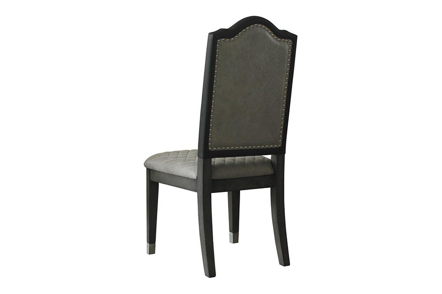 ACME - House Beatrice Side Chair (Set-2) in Gray/Charcoal