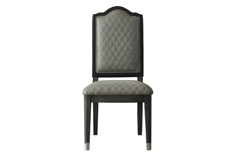 ACME - House Beatrice Side Chair (Set-2) in Gray/Charcoal