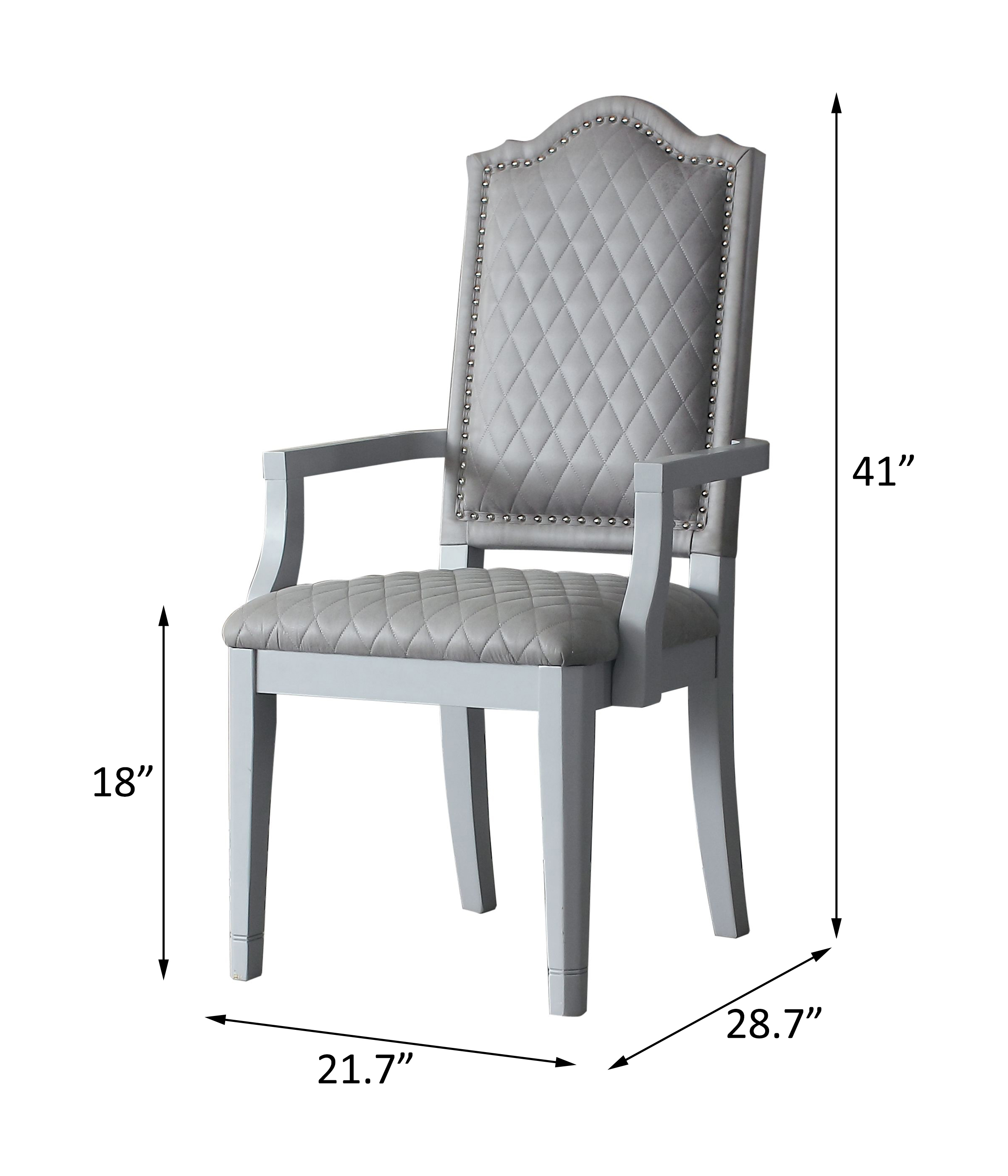 ACME - House Marchese Arm Chair (Set-2) in Pearl Gray