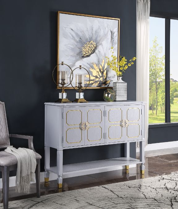 ACME - House Marchese Server in Pearl Gray