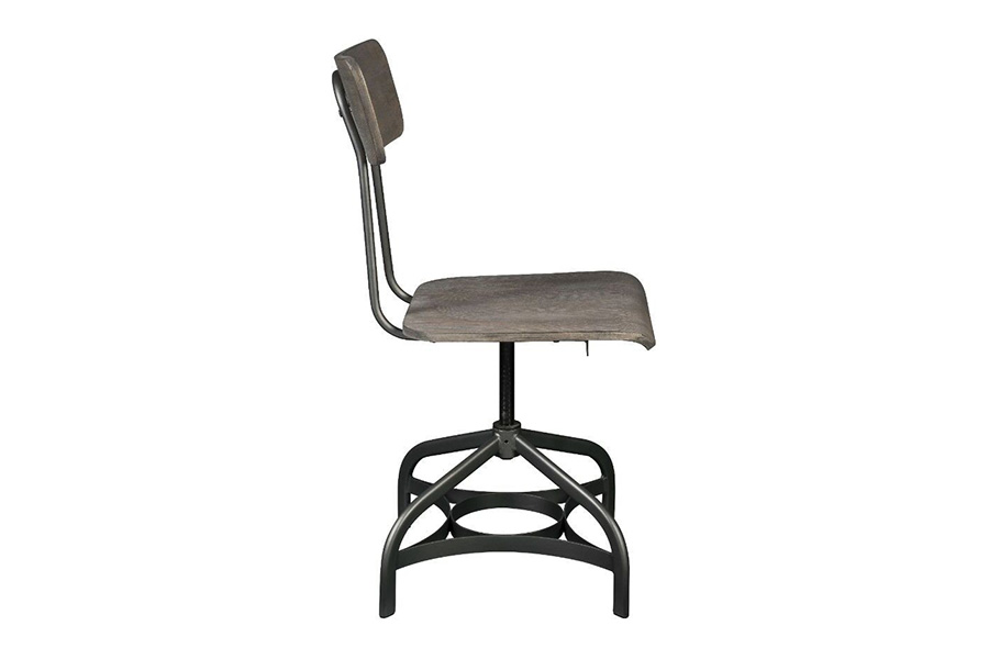 ACME - Jonquil Side Chair with Swivel (Set-2) in Gray Oak/Sandy Gray