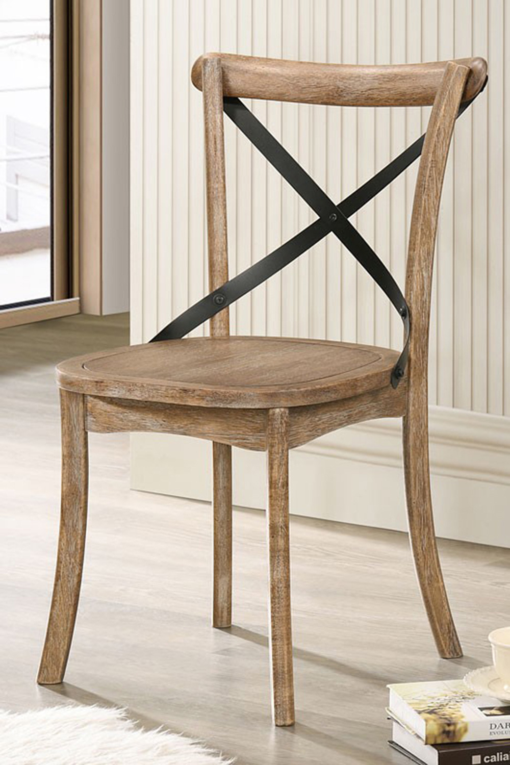 ACME Kendric Side Chair Set of 2 - Rustic Oak