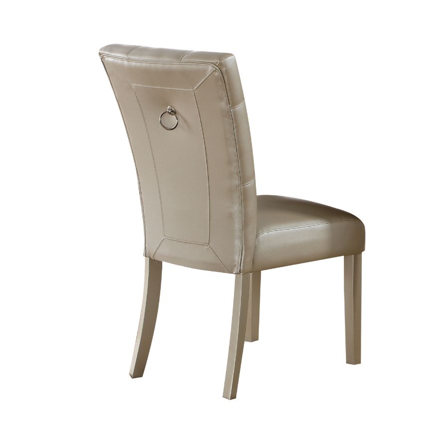 ACME - Voeville II Side Chair (2Pc) in Platinum PU/Platinum