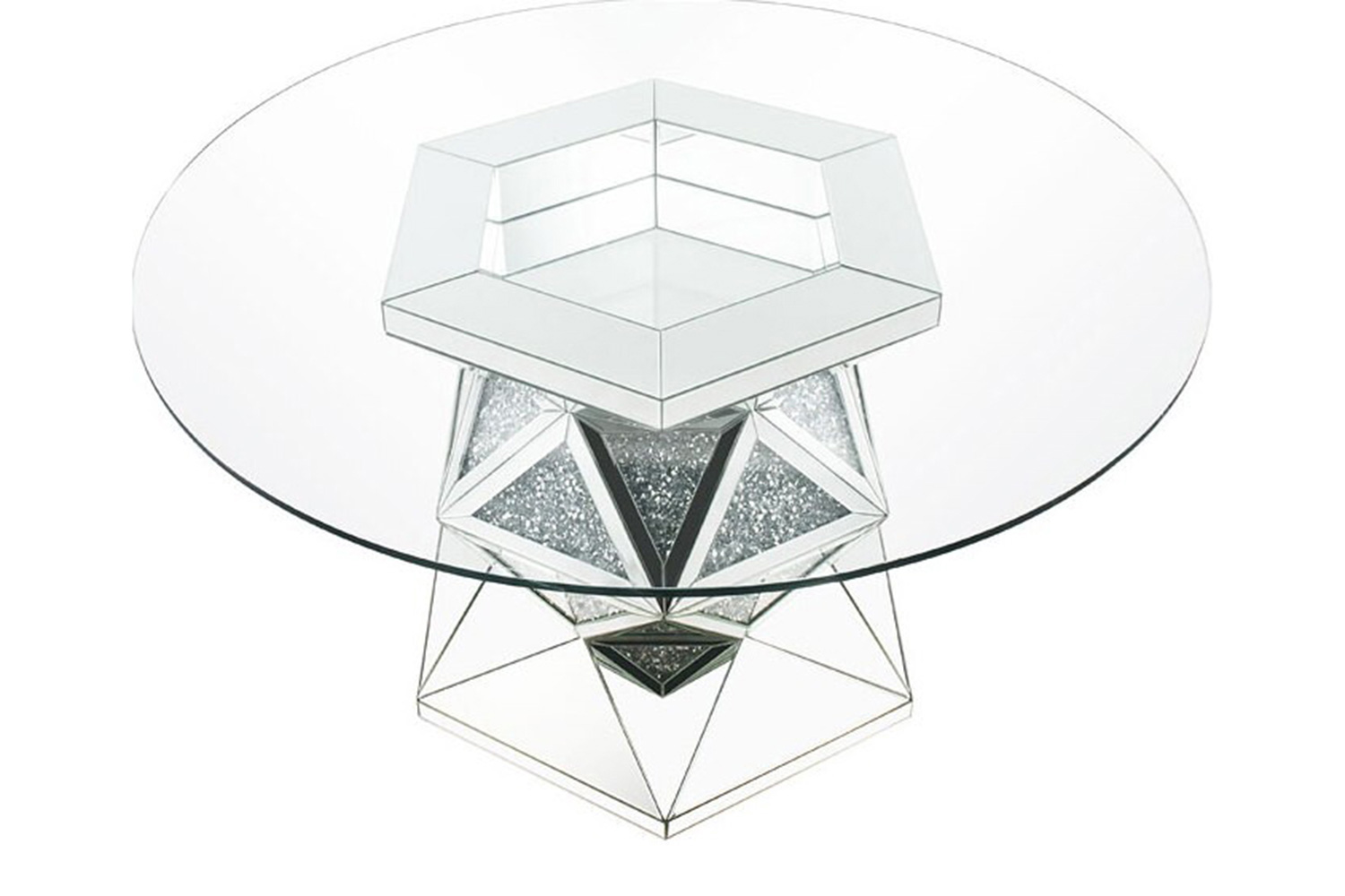 ACME - Noralie Dining Table in Mirrored/Faux Diamonds (72145)