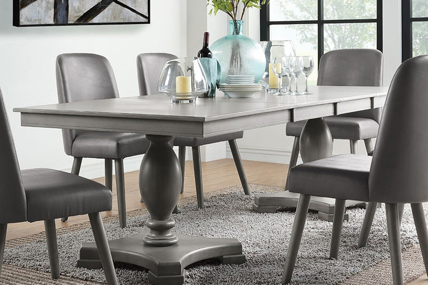 ACME - Waylon Dining Table in Gray Oak (72200)