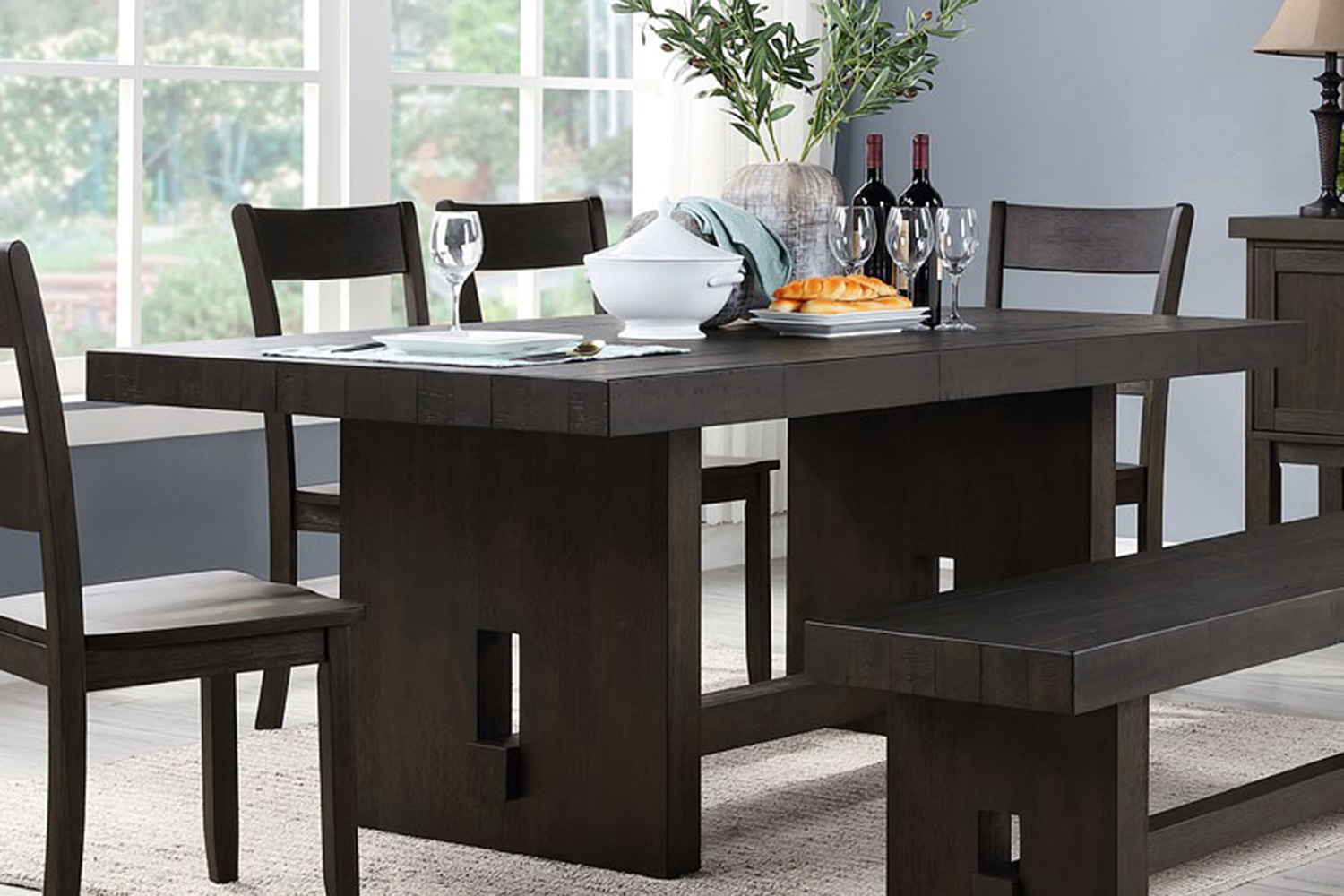 ACME - Haddie Dining Table in Distressed Walnut (72210)