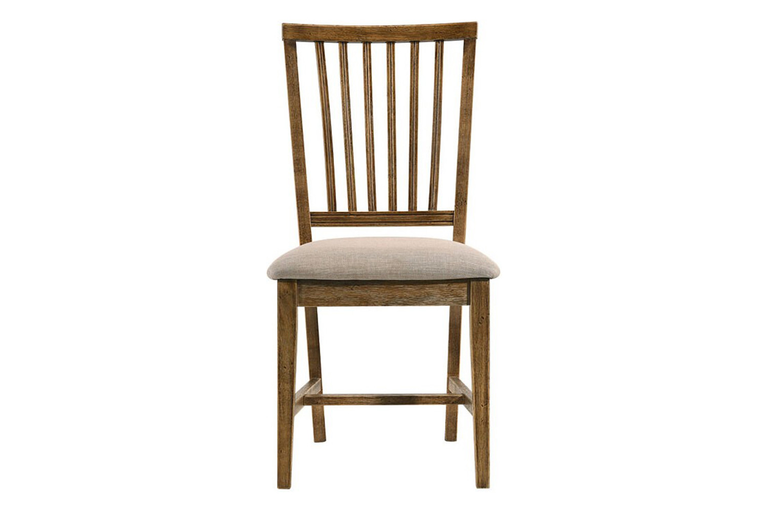 ACME - Wallace II Side Chair (Set-2) in Tan Linen/Weathered Oak