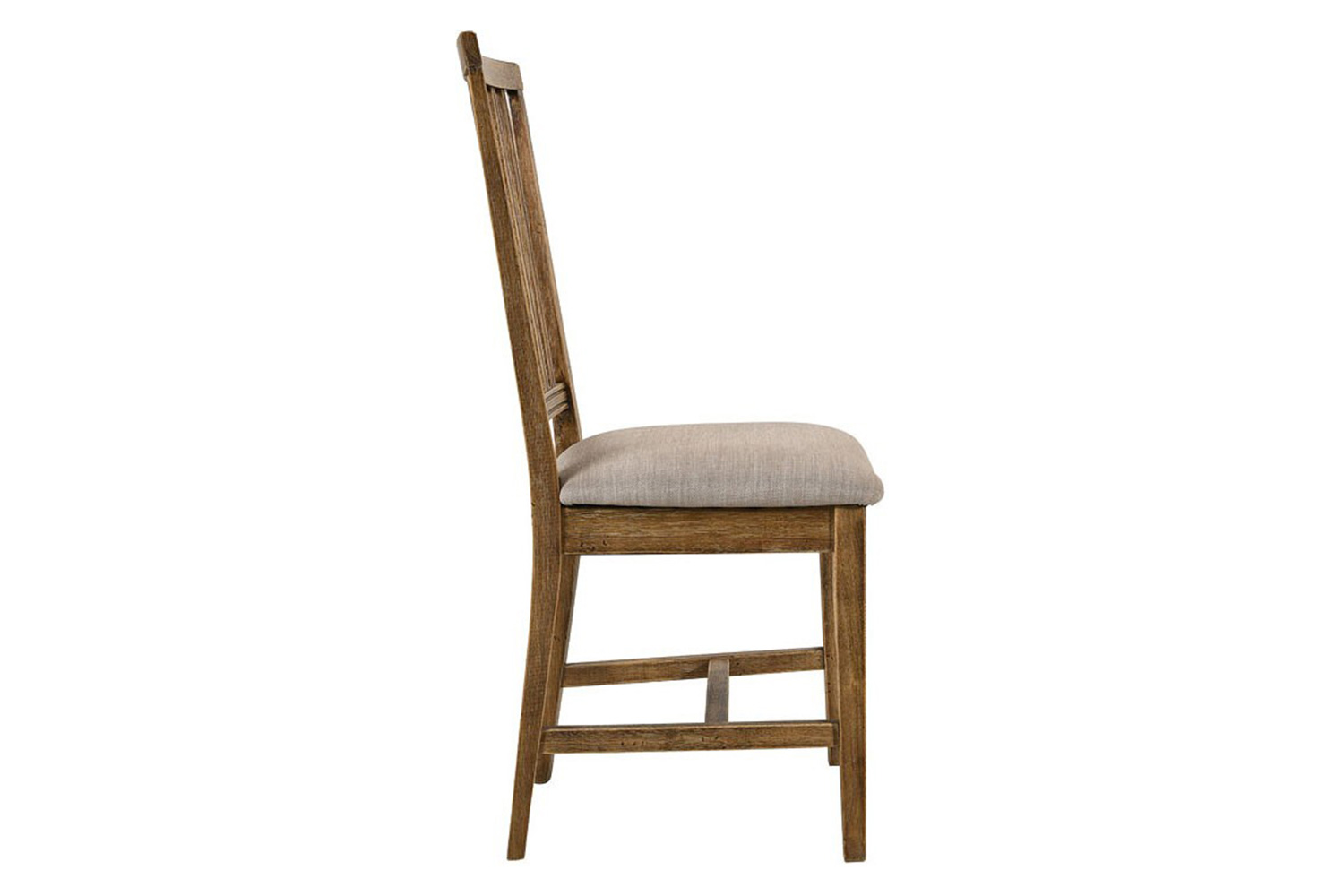 ACME - Wallace II Side Chair (Set-2) in Tan Linen/Weathered Oak