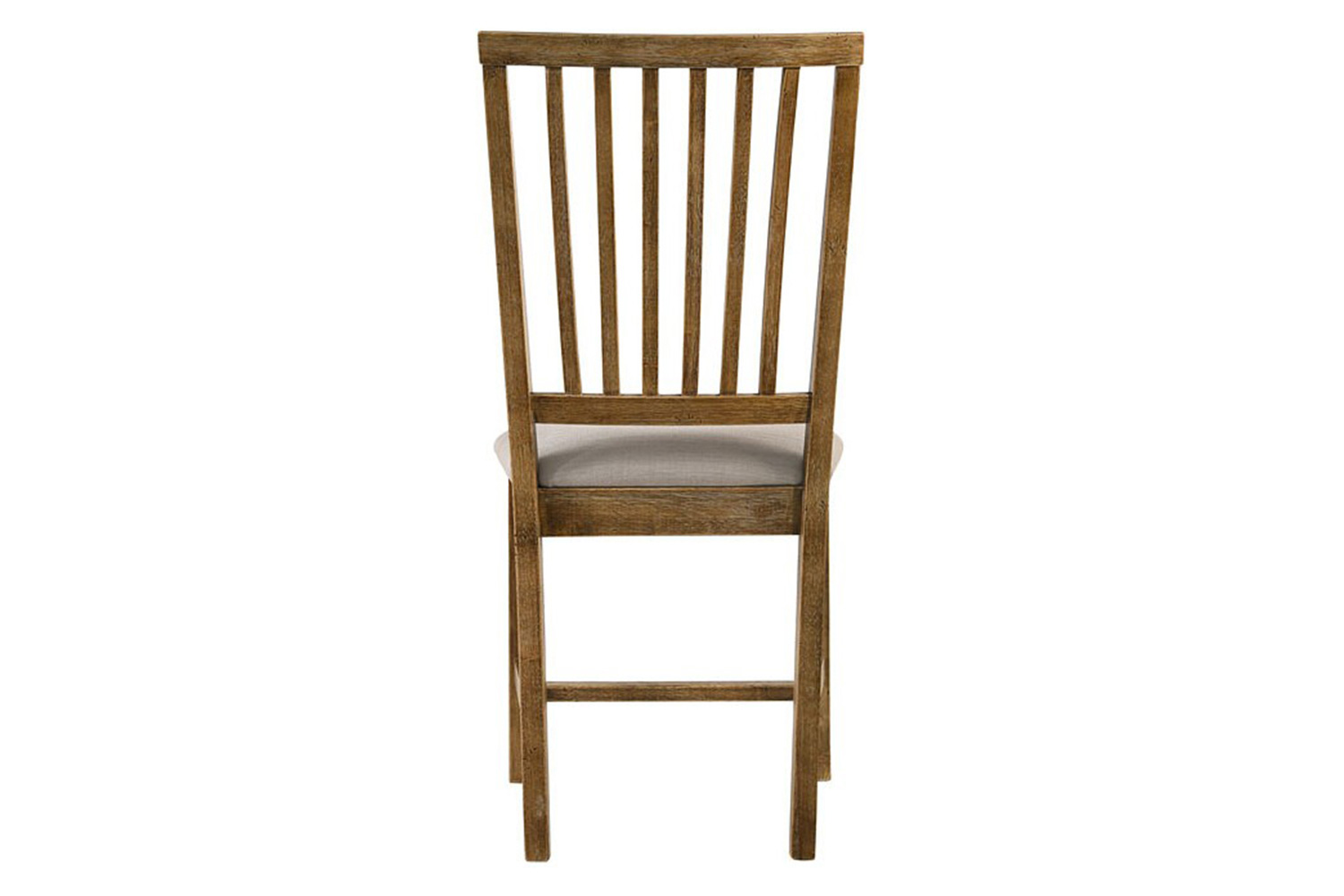 ACME - Wallace II Side Chair (Set-2) in Tan Linen/Weathered Oak