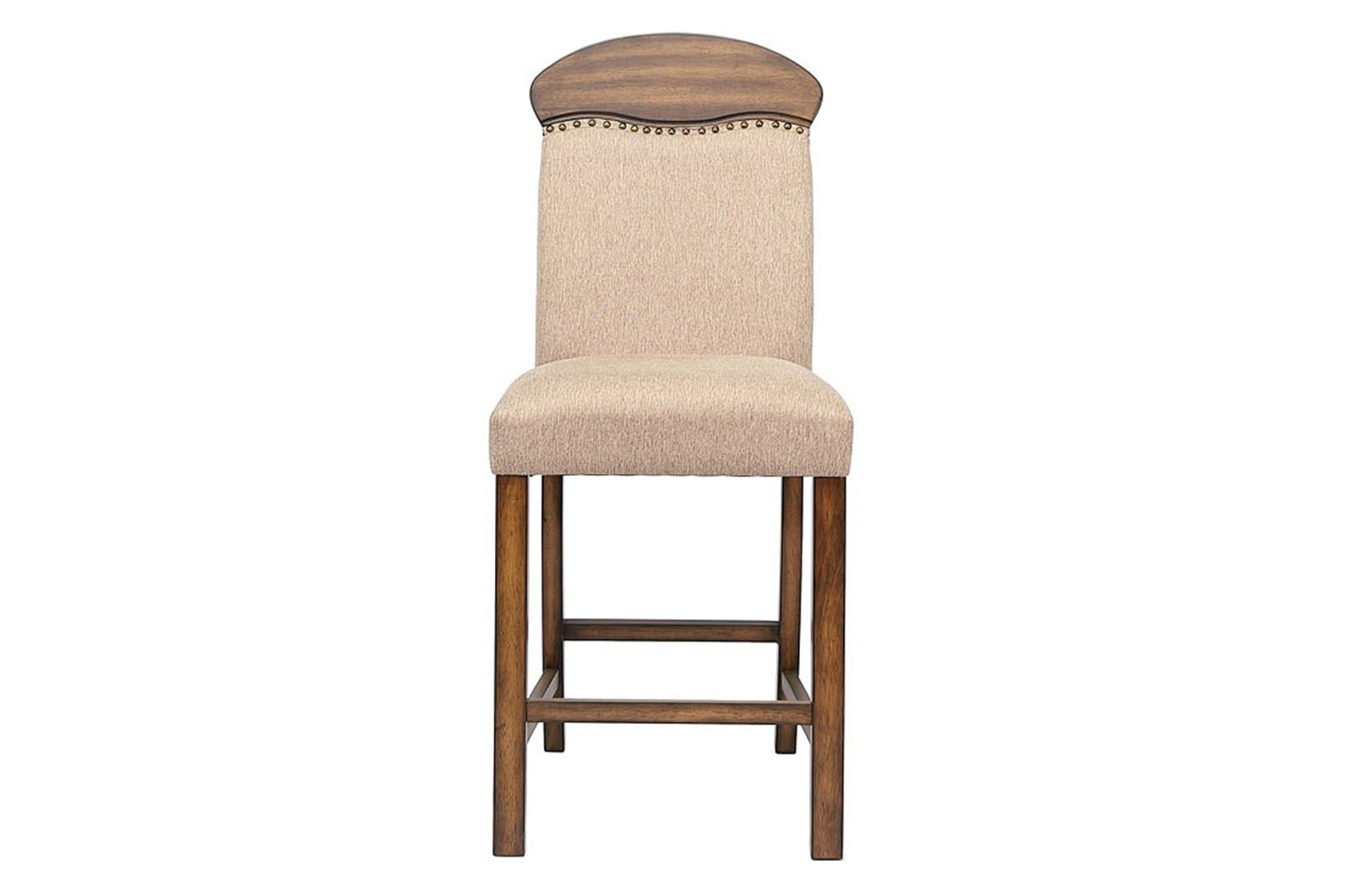 ACME - Maurice Counter Height Chair (Set-2) in Linen/Oak