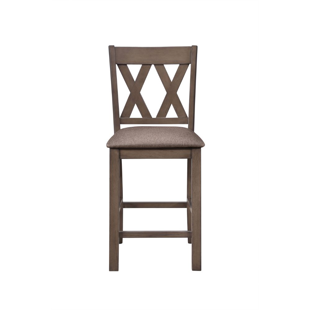 ACME - Scarlett Counter Height Chair (2Pc) in Brown Walnut