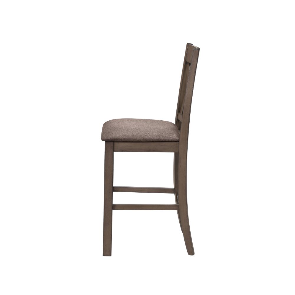 ACME - Scarlett Counter Height Chair (2Pc) in Brown Walnut