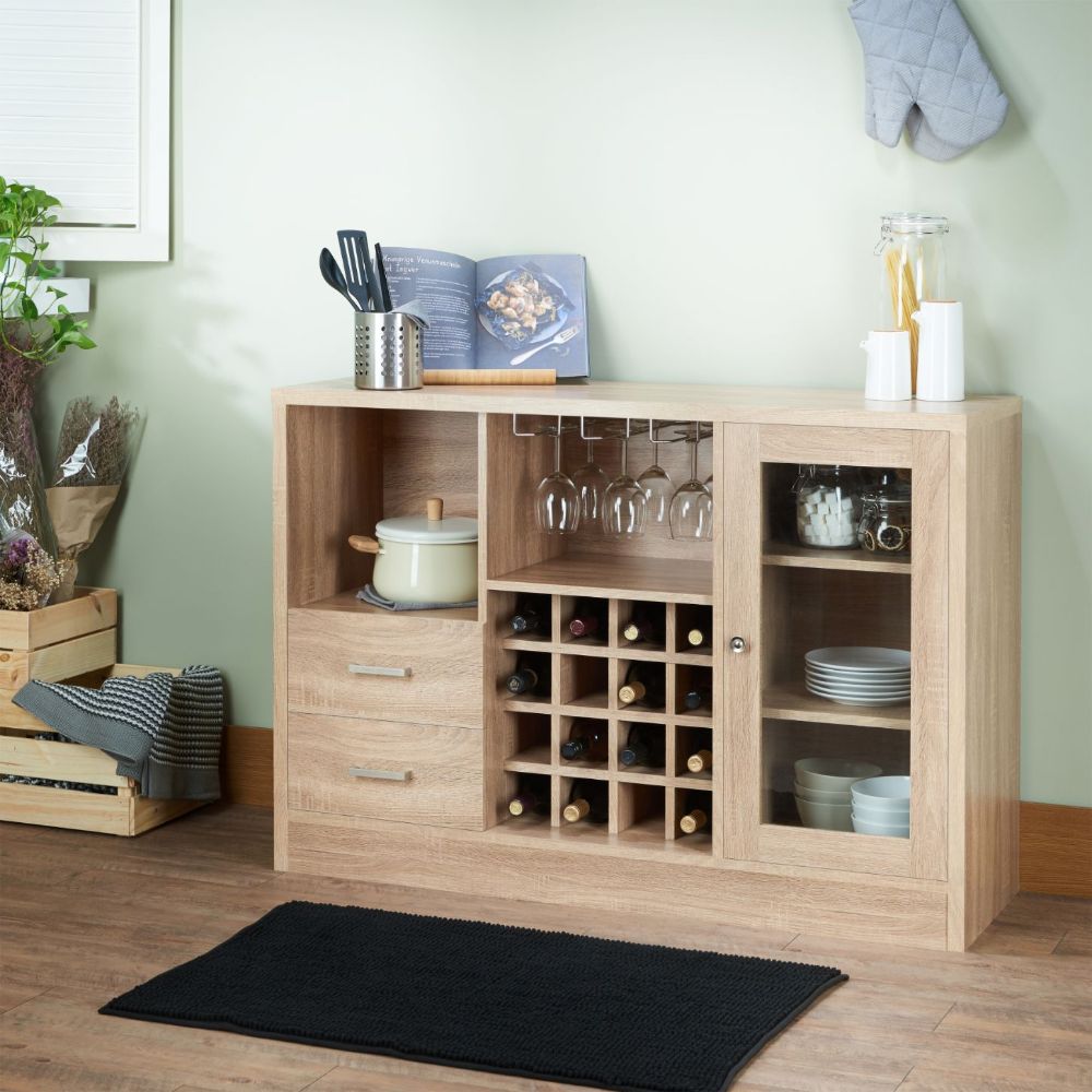 ACME - Hazen Server in Rustic Oak