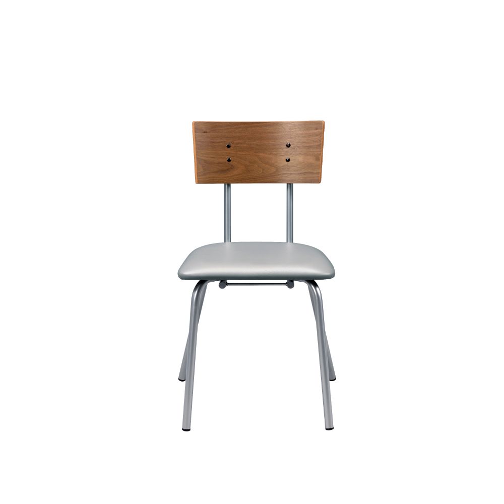 ACME - Jurgen Side Chair (Set of 2) in Gray/Oak/Silver