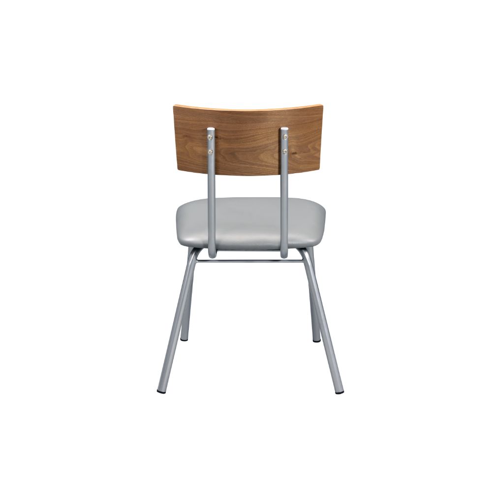 ACME - Jurgen Side Chair (Set of 2) in Gray/Oak/Silver