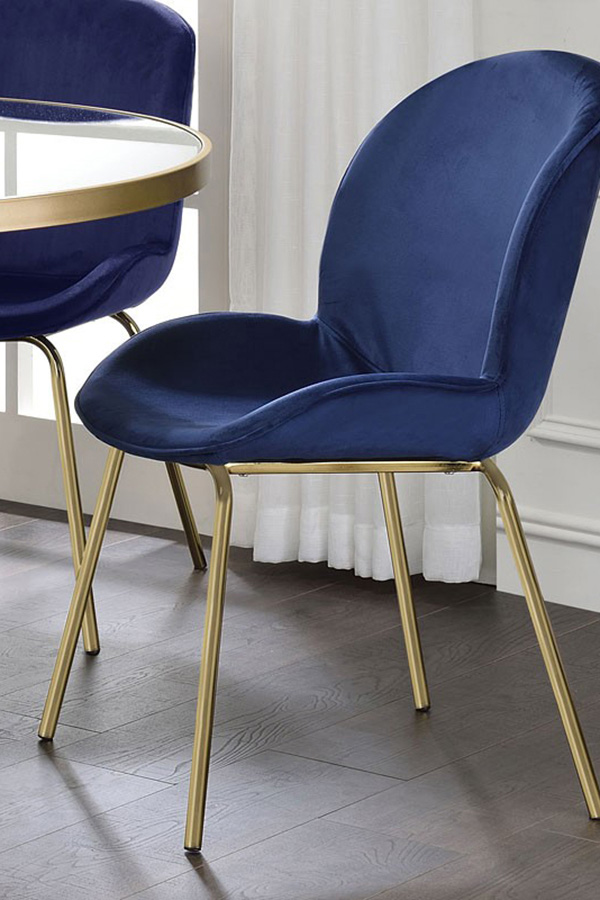 ACME Chuchip Side Chair Set of 2 - Blue