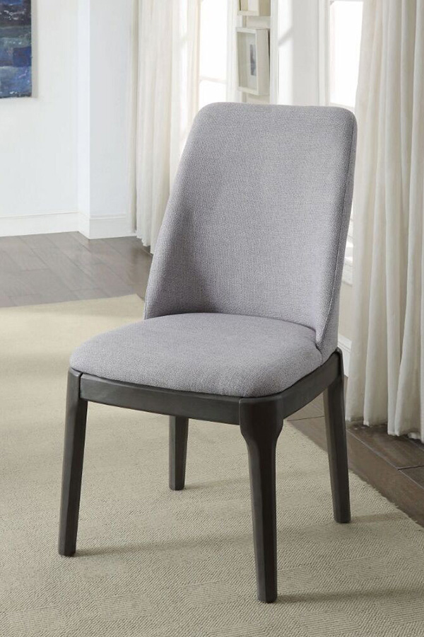 ACME - Madan Side Chair (Set-2) in Light Gray/Gray Oak